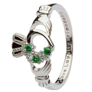 Ladies Silver Claddagh Ring SL-75GRCZ - Uctuk