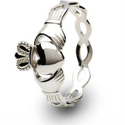 Ladies Silver Claddagh Ring with Infinity Band SL-SL46 - Uctuk