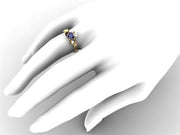 SAPPHIRE 14K Gold Claddagh Ring <font color="#FF0000"> IN STOCK!  Ships in 48 Hours!</font> - Uctuk