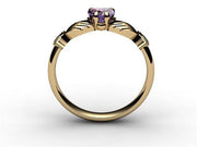 TANZANITE 14K Gold Claddagh Ring <font color="#FF0000"> IN STOCK!  Ships in 48 Hours!</font> - Uctuk