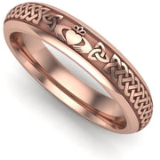 Claddagh Wedding Ring UCL1-14R4M - 14K Rose Gold - Uctuk