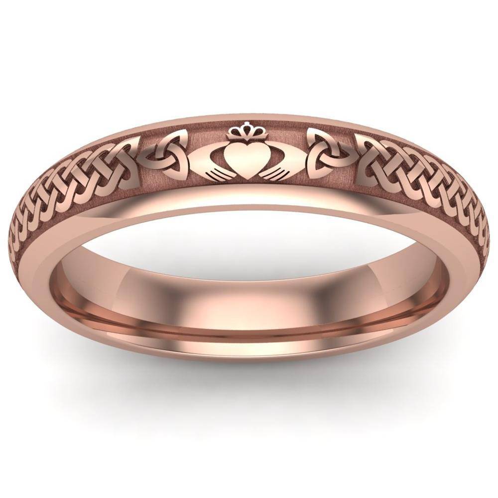 Claddagh Wedding Ring UCL1-14R4M 14K Rose Gold
