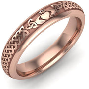 Claddagh Wedding Ring UCL1-14R4M - 14K Rose Gold - Uctuk