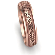 Claddagh Wedding Ring UCL1-14R5LIGHT - 14K Rose Gold LIGHT WEIGHT - Uctuk