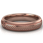 Claddagh Wedding Ring UCL1-14R5M - 10K/14K/18K Rose Gold - Uctuk