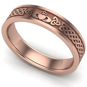 Claddagh Wedding Ring UCL1-14R5MFLAT - 14K Rose Gold - Uctuk