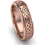 Claddagh Wedding Ring UCL1-14R6M - 14K Rose Gold - Uctuk