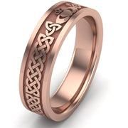 Claddagh Wedding Ring UCL1-14R6MFLAT - 14K Rose Gold - Uctuk