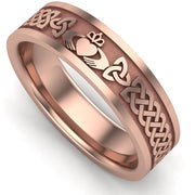 Claddagh Wedding Ring UCL1-14R6MFLAT - 14K Rose Gold - Uctuk