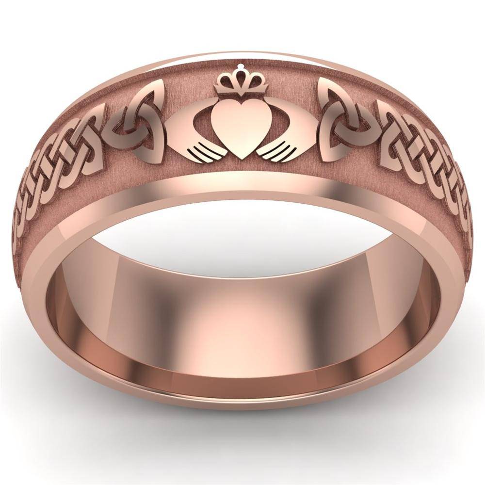 Sterling Silver & Irish Rose Gold Green Cubic Zirconia Claddagh Ring – All  Celtic Jewellery