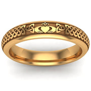 Claddagh Wedding Ring UCL1-14Y4M - 14K Yellow Gold - Uctuk