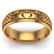 Claddagh Wedding Ring UCL1-14Y6LIGHT - 14K Yellow Gold LIGHT WEIGHT - Uctuk