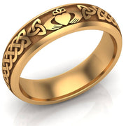 Claddagh Wedding Ring UCL1-14Y6M - 14K Yellow Gold - Uctuk