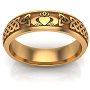 Claddagh Wedding Ring UCL1-14Y6M - 14K Yellow Gold - Uctuk