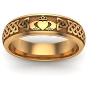 Claddagh Wedding Ring UCL1-14Y6M - 14K Yellow Gold - Uctuk