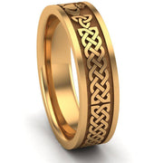 Claddagh Wedding Ring UCL1-14Y6MFLAT - 14K Yellow Gold - Uctuk