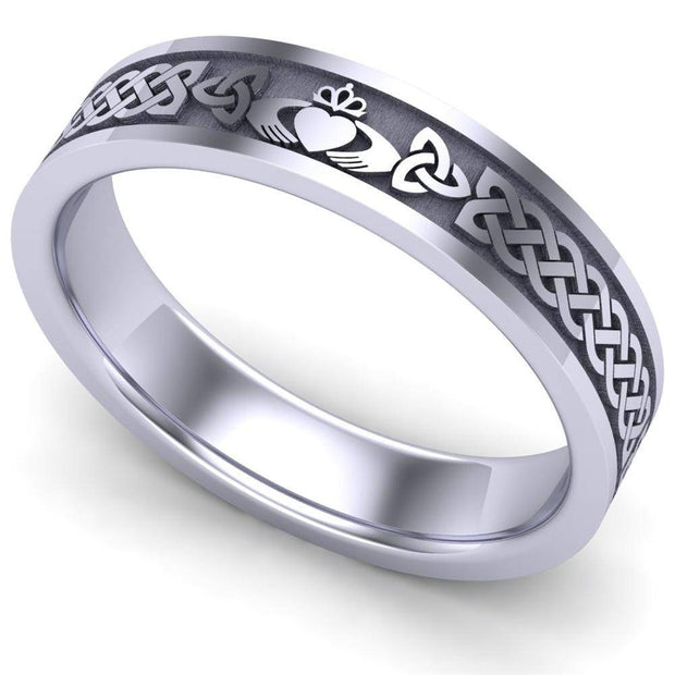 Claddagh Wedding Ring UCL1-PLAT5MFLAT - Platinum - Uctuk