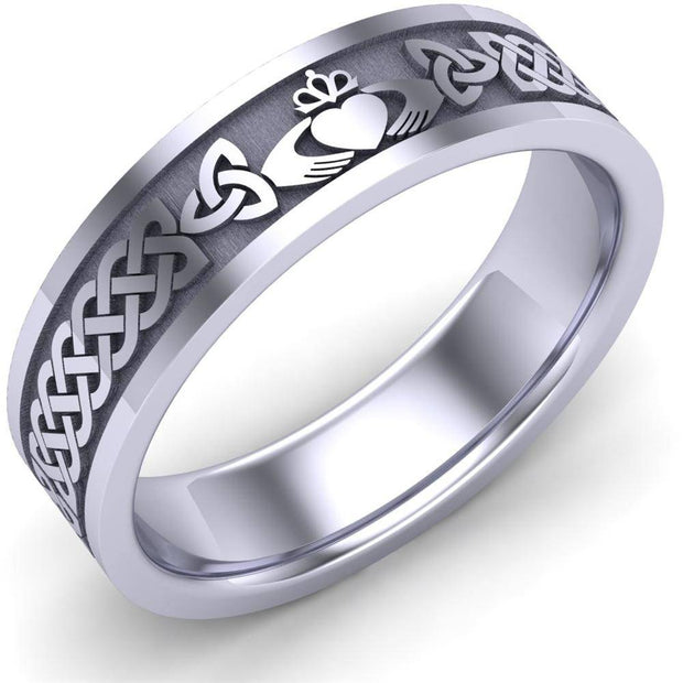 Claddagh Wedding Ring UCL1-PLAT6MFLAT - Platinum - Uctuk