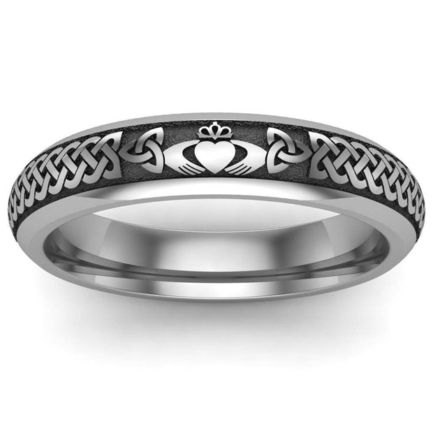 Claddagh Wedding Ring UCL1-TITAN4M - TITANIUM - Uctuk