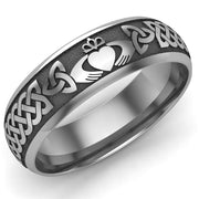 Claddagh Wedding Ring UCL1-TITAN6M - TITANIUM - Uctuk