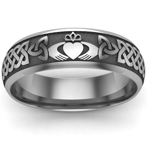 Claddagh Wedding Ring UCL1-TITAN6M - TITANIUM | Uctuk.com