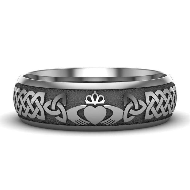 Claddagh Wedding Ring UCL1-TITAN6M - TITANIUM - Uctuk