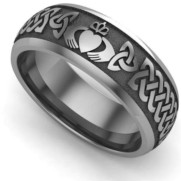 Claddagh Wedding Ring UCL1-TITAN8M - TITANIUM - Uctuk