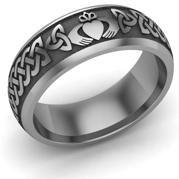 Claddagh Wedding Ring UCL1-TITAN8M - TITANIUM - Uctuk