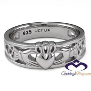 Ladies Sterling Silver ULS-6157 Claddagh Ring - Uctuk