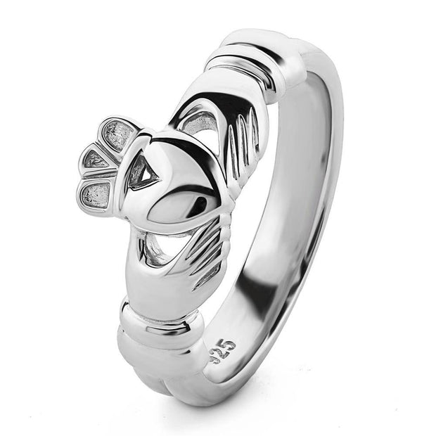 Ladies Sterling Silver ULS-6336 Claddagh Ring - Uctuk