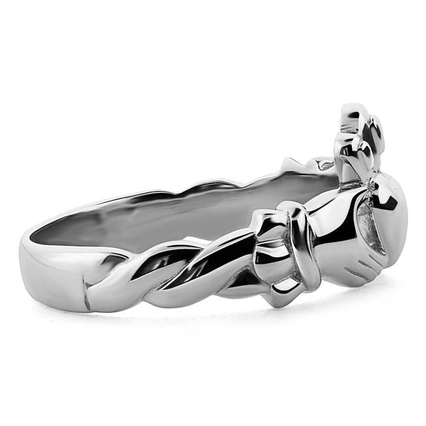 Ladies Sterling Silver ULS-6338 Claddagh Ring - Uctuk