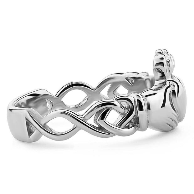 Unisex Sterling Silver UUS-6341 Claddagh Ring - Uctuk