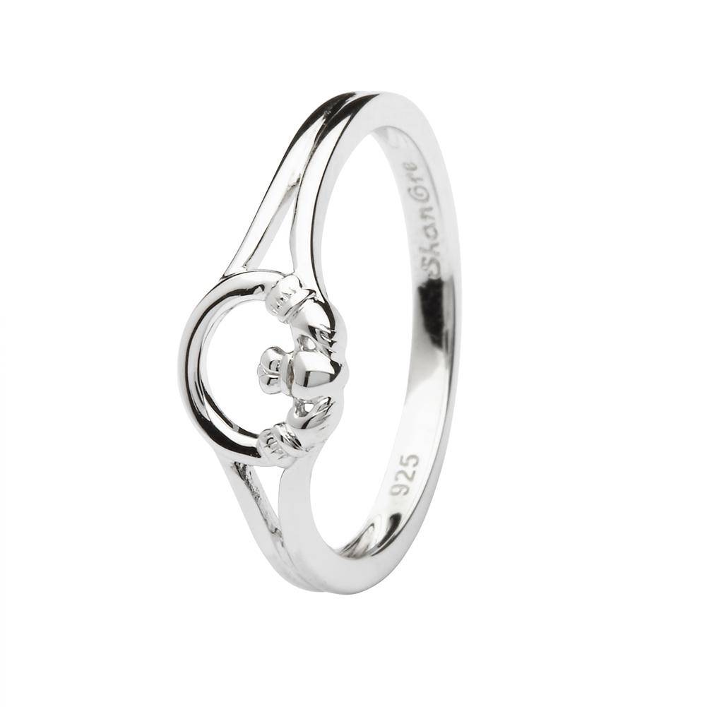 14k White Gold Claddagh Ring for Women | Shane Co.