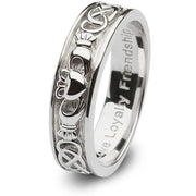 Ladies Sterling Silver Claddagh Wedding Ring SL-SD8 - Uctuk