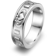 Ladies Sterling Silver ULS-6342 Wedding Claddagh Ring - Uctuk