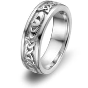 Ladies Sterling Silver ULS-6344 Wedding Claddagh Ring - Uctuk