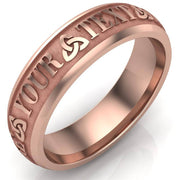 Custom Celtic Wedding Ring CUCEL1-14R6M - Uctuk