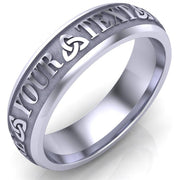 Custom Celtic Wedding Ring CUCEL1-14W6M - Uctuk