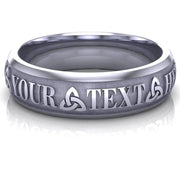 Custom Celtic Wedding Ring CUCEL1-14W6M - Uctuk