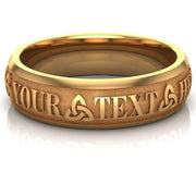 Custom Celtic Wedding Ring CUCEL1-14Y6M - Uctuk