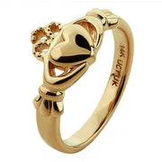 Gold Claddagh Ring ULG-6163Y in 14K Yellow Gold <font color="#FF0000"> IN STOCK!  Ships in 24 Hours!</font> - Uctuk
