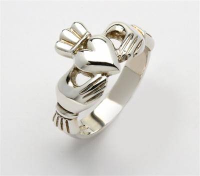 Retired MENS Silver Claddagh Ring MSF-R118 - Uctuk