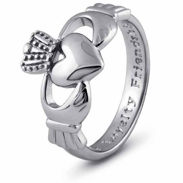 MENS PRIME QUALITY Silver Claddagh Ring SMS-SG7 - Uctuk