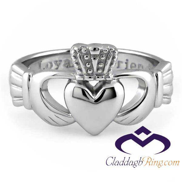 MENS PRIME QUALITY Silver Claddagh Ring SMS-SG7 - Uctuk