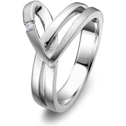 Sterling Silver Diamond Promise Ring ULS-14683 - Uctuk