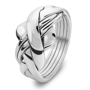 LADIES 5 band STERLING SILVER Puzzle Ring 5ASL - Uctuk