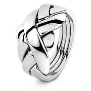 UNISEX 4 band STERLING SILVER Puzzle Ring 4BDS - Uctuk