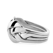 UNISEX 4 band STERLING SILVER Puzzle Ring 4BDS - Uctuk