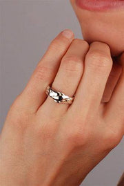 LADIES PETIT 4 band PLATINUM Puzzle Ring 4PPL - Uctuk