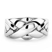 UNISEX 5 band STERLING SILVER Puzzle Ring 5BDS - Uctuk